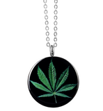 Ароматичний кулон емалевий з ланцюжком Cannabis картинка